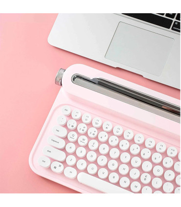 Teclado Vintage Bluetooth Pink Ibicraft