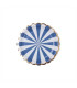 Plato de Cartón con Stamping Ruleta Blanco y Azul x 8