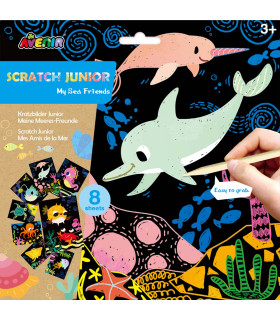 Scratch Junior 20 Pz en 4 Diseños con Exhibidor Avenir