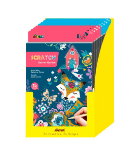 Libros de Actividades Scratch A4 8 Pz en 2 Diseños con Exhibidor Avenir