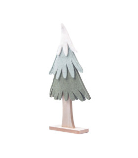 Adorno de Pino de Madera y Tela 30 cm Alparamis