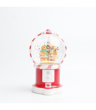 Esfera de Nieve con LED de Gingerbread Men 19 cm Alparamis