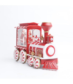 Adorno de Tren Candy con Santa con LED 31 x 19 cm Alparamis