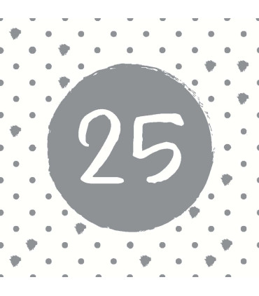 Servilletas 33 x 33 cm 25th Birthday