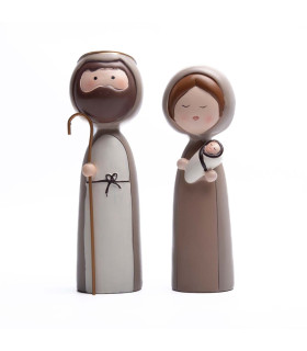 Adorno de María y Niño Jesús 18 cm Alparamis