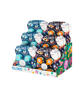 Exhibidor Clixo Tiny and Mighty 9 Piezas Mix 6 Marino y 6 Espacio
