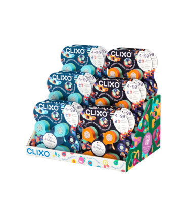 Exhibidor Clixo Tiny and Mighty 9 Piezas Mix 6 Marino y 6 Espacio