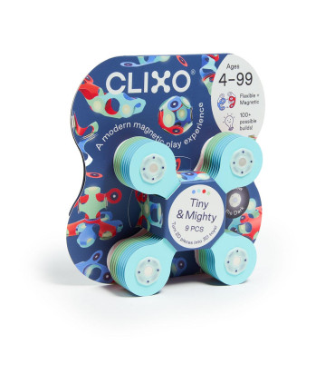 Exhibidor Clixo Tiny and Mighty 9 Piezas Mix 6 Marino y 6 Espacio