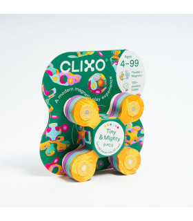 Exhibidor Clixo Tiny and Mighty 9 Piezas Mix 6 Brillo y 6 Aves