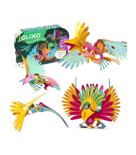 Set Aves Tropicales 22 Piezas Clixo