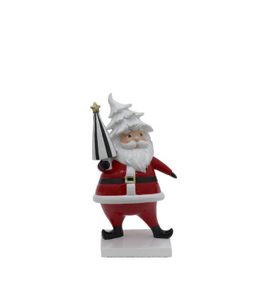 Adorno de Santa con Arbolito 19 cm Alparamis