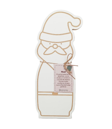 Adorno Navideño de Madera Papá Noel 22 cm