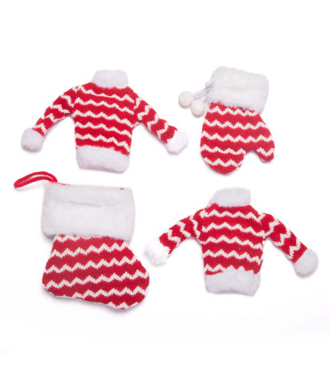 Adorno de Prendas Navideñas Surtidas Rayadas Alparamis