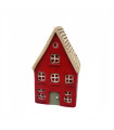 Adorno de Navidad Casita Roja de Cerámica 14 cm Alparamis
