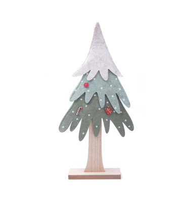 Adorno de Pino de Fieltro y Madera 40 cm Alparamis