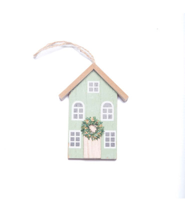 Adorno de Madera Casita 12 cm Alparamis