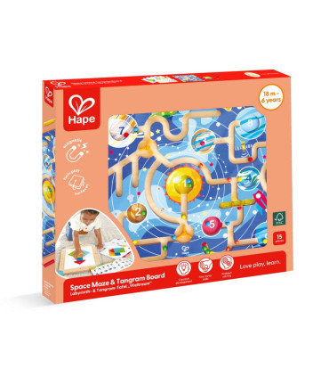 Laberinto Espacial y Tablero de Tangram Hape