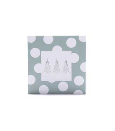 Tarjetas Stamping Rayas y Lunares Verdes - PACK x 12