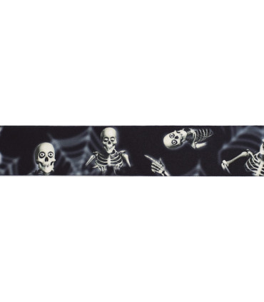 Cinta Ancha Halloween Skeletons 3.9 cm x 10 m