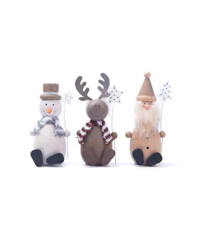 Adorno Figura de Navidad Sentada 13 cm Natural Alparamis