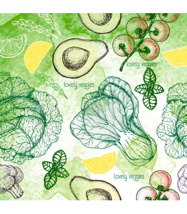 Servilletas 33 x 33 cm Veggie Mix