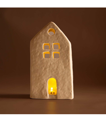 Adorno de Casita Blanca 20 cm Alparamis