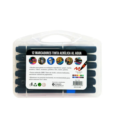 Marcadores Acrilicos en Valija Talbot x 12
