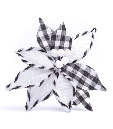 Adorno Estrella Federal a Cuadros Negra 22 cm Alparamis A24-4000