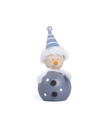 Santa o Snowman en Madera Azul Alparamis