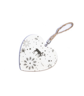 Colgante de Madera Arbol Estrella y Corazon Brillante Alparamis