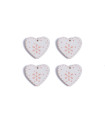 4 Broches Corazon Enchapado Alparamis
