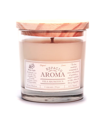Vela de Soja Aromática 250 g Línea Clásica Maderas Espacio Aroma