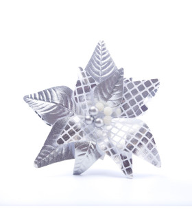 Adorno Estrella Federal Plateada 23 cm Alparamis A24-3949S