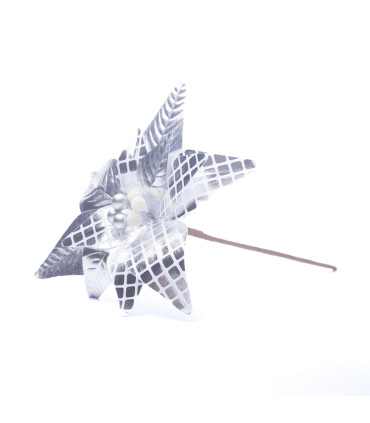 Adorno Estrella Federal Plateada 23 cm Alparamis A24-3949S