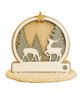 Adorno Navideño de Madera Susurros del Bosque 20 cm