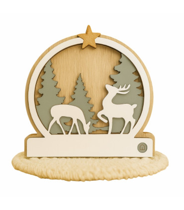 Adorno Navideño de Madera Susurros del Bosque 20 cm