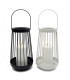 Farol Blanco 26 cm con Vela Pilar LED Alparamis