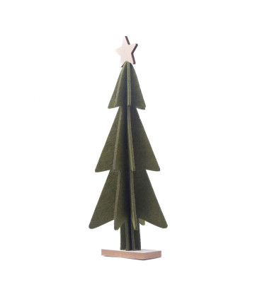 Adorno de Pino Navideño de Tela Fieltro 32 cm Alparamis