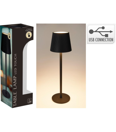 Lámpara de Mesa Recargable USB 36 cm Negra Alparamis