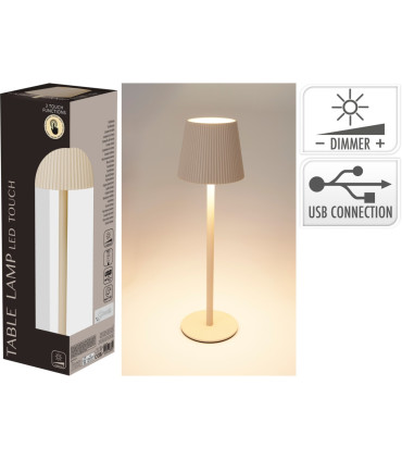 Lámpara de Mesa Recargable USB 36 cm Crema Alparamis