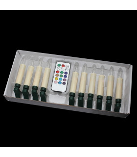 Set de 10 Velas LED con Funciones Color 6 cm Alparamis