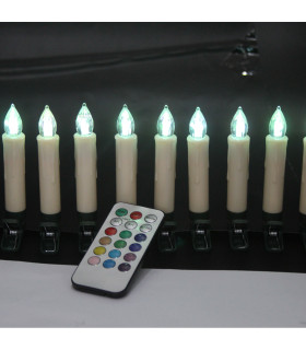 Set de 10 Velas LED con Funciones Color 6 cm Alparamis
