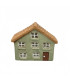 Adorno de Navidad Casita de Cerámica Verde 8 cm Alparamis