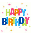 Servilletas 33 x 33 cm Birthday Stars