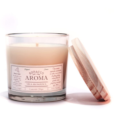 Vela de Soja Aromática 250 g Línea Clásica Jengibre Espacio Aroma