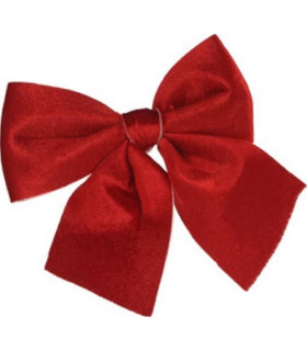 Set de 2 Moños de Terciopelo Rojo 13 cm Alparamis
