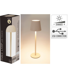 Lámpara de Mesa Recargable USB 36 cm Crema Alparamis