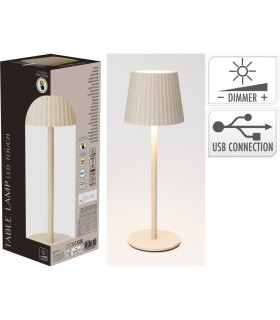 Lámpara de Mesa Recargable USB 27 cm Crema Alparamis