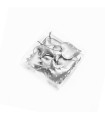 Adorno de Navidad de Metal Plateado con Lunares 5 cm x 12 Alparamis