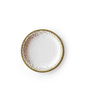 12 Paquetes De 6 Platos Navidad Dorados